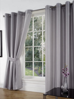 Faux on sale silk curtains