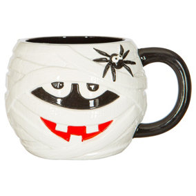 Fax Potato - Halloween Stoneware Mummy Spider Mug - 750ml
