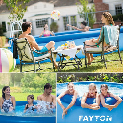 Fayton Large Family Paddling Pool Easy Set 8FT