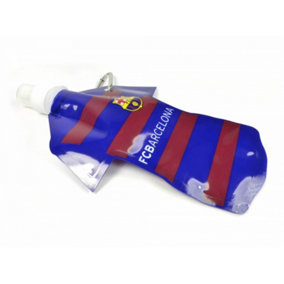 FC Barcelona Official Football Flat Sports Water Bottle (350ml) Blue/Burgundy (One Size)