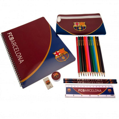 FC Barcelona School Supply Set Maroon/Blue (One Size)