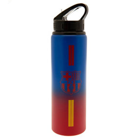 FC Barcelona Stripe Aluminium Water Bottle Red/Blue (One Size)