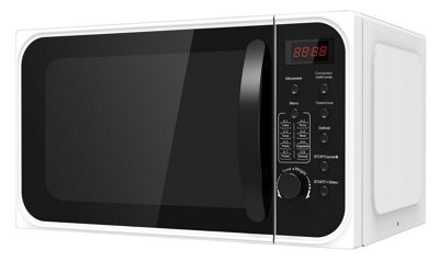 FCM25WH SIA Freestanding Microwave Oven, 900w White