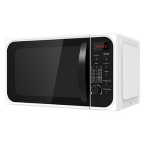 FCM25WH SIA Freestanding Microwave Oven, 900w White