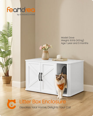 Feandrea Cat Litter Box Enclosure, Hidden Litter Box Furniture