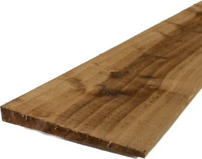 Feather edge fencing boards 1.8m long x 10 pcs (treated brown)
