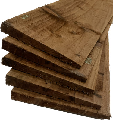 Feather Edge Fencing Boards 120mm(W) x 12mm(T) x 1500mm(L) In Packs Of 10 Lengths