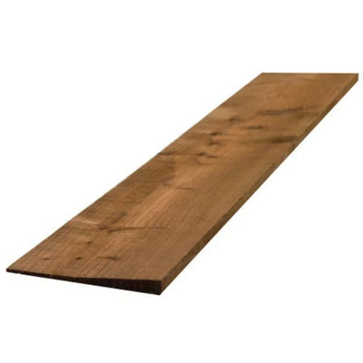 Feather Edge Fencing Boards Pressure Treated Brown 125mm Wide x 0.9m Pack of 10 - 3