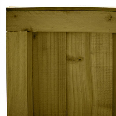 Feather Edge Wooden Garden Fence Panel 5 Pack 6ft x 2ft Treated Fully ...