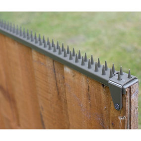Featherboard Thin Fence Spikes Cat Deterrent Anti Climb Grey Single