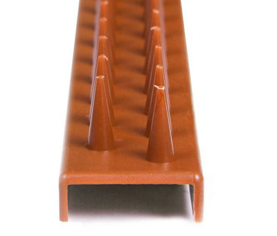 Featherboard Thin Fence Spikes Cat Deterrent Anti Climb Terracotta Single