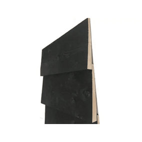 Featheredge Black Painted Softwood (L) 5.1(W) 175mm (T) 22mm Pack of 4 pieces (1 bundle)