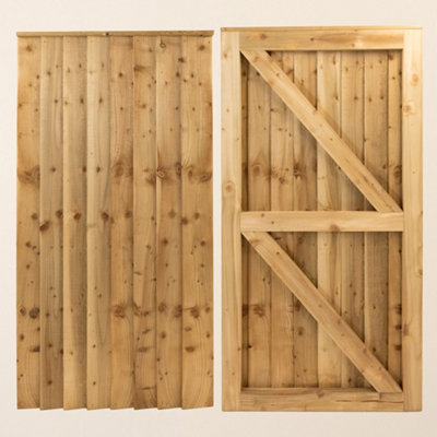 Featheredge Garden Gate Ruby Padstow Treated Wooden Side Gate