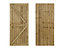 Featheredge wooden garden and side gate, fully framed and capped (v2)(H-1800, W-875, natural (light green) finish)