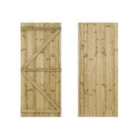 Featheredge wooden garden and side gate (v1) (H-1500, W-1000, natural (light green) finish)