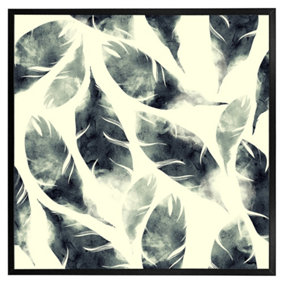 Feathers fantastic birds  pattern (Picutre Frame) / 12x12" / Oak