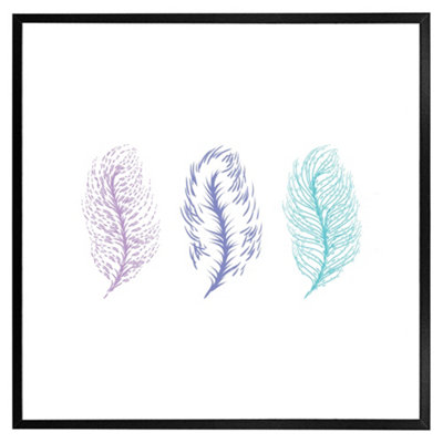 Feathers (Picutre Frame) / 12x12" / White