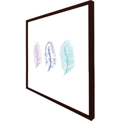 Feathers (Picutre Frame) / 24x24" / Grey