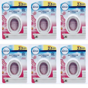 Febreze 2in1 Bathroom / Small Spaces Air Freshener Blossom & Breeze 7.5 ml. (Pack of 6)