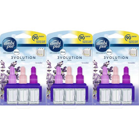 Febreze Ambi Pur 3Volution Plug In Refill Lavender, 20 ml (Pack of 3)