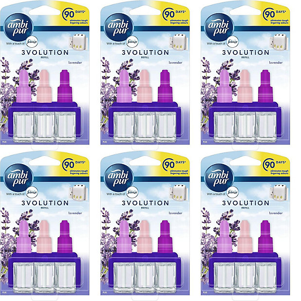 Febreze Ambi Pur 3Volution Plug In Refill Lavender, 20 ml (Pack of