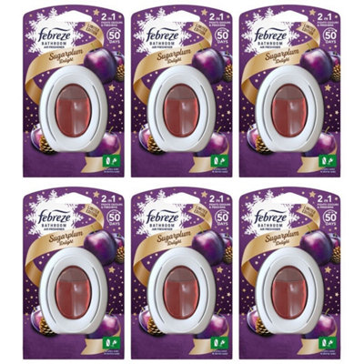 Febreze Bathroom Air Freshener Sugarplum Delight Pack of 6 | DIY at B&Q