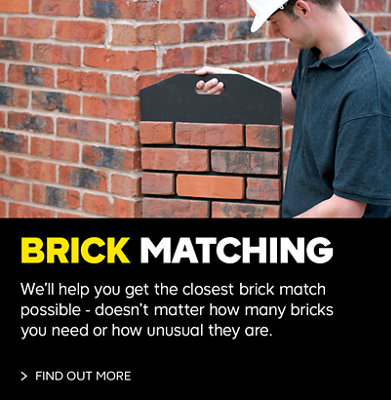 Brick matching. We'll help you get the closest brick match possible- doesn't matter how many bricks you need or how unusual they are. Find out more.