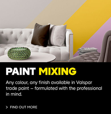 Paint mixing. Any colour, any finish available in Valspar trade paint- formulated with the professional in mind. Find out more.