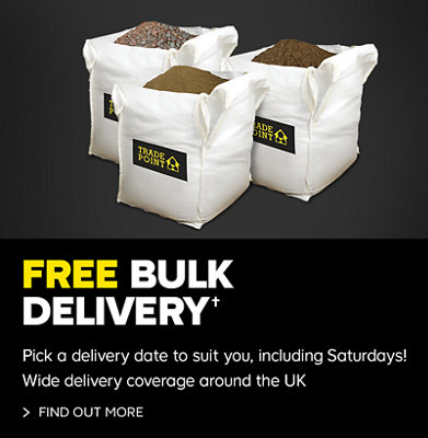 Free bulk delivery. †Terms and conditions apply which are available at the bottom of this page. Pick a delivery date to suit you, including Saturdays! Wide delivery coverage around the UK. Find out more.