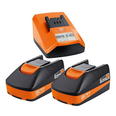 Fein 2x 18V 3Ah Battery &amp; ALG80 Fast Charger Set