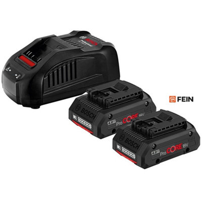 Fein 18v ProCORE GBA 2 x 4.0Ah Battery Starter Kit + GAL1880CV Charger Bosch