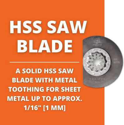 Fein 63502106210 85mm Starlock Segment Saw Blade HSS D85 Sheet Metal Cutting