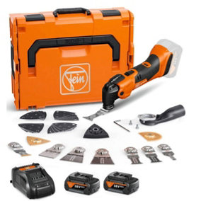 Fein AMM 500 Plus AS 18V AMPShare BL Multimaster + 31PC + ProCore 2x Batteries