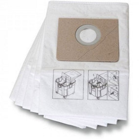 Fein Fleece Filter Bags For Dustex 25l - Pack Of 5