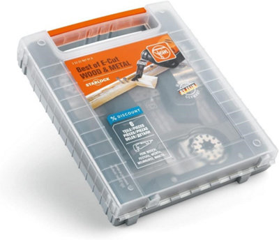 Fein Saw Blade 6PC Starlock Multitool Set E-Cut Wood & Metal Combo Pack + Case - 6