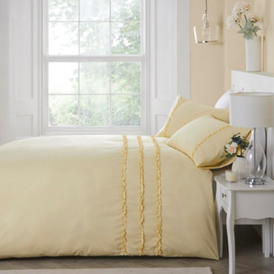 Felicia Frill Embellished Soft Touch Duvet Cover Set