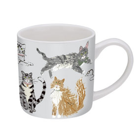 Feline Friends Animal Print New Bone China Mug