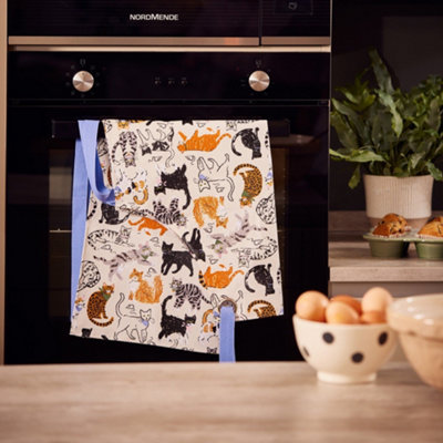 Feline Friends Animal Print PVC/Oil cloth Apron