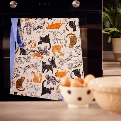 Feline Friends Animal Print PVC/Oil cloth Apron
