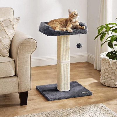 Feline Scratching Tower, Cat Scratcher with Cozy Perch, Sisal Wrapped ...