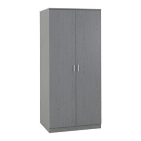 Felix 2 Door Wardrobe - L58.5 x W80.5 x H180 cm - Grey