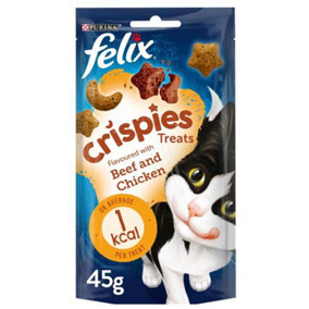Felix Crispies Beef & Chicken 45g (Pack of 8)
