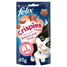 Felix Crispies Salmon & Trout 45g (Pack of 8)