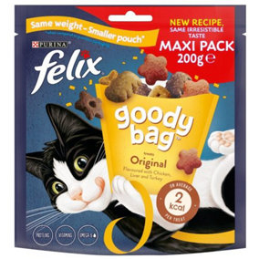 Felix Goody Bag Cat Treats Original Mix 200g (Pack of 5)