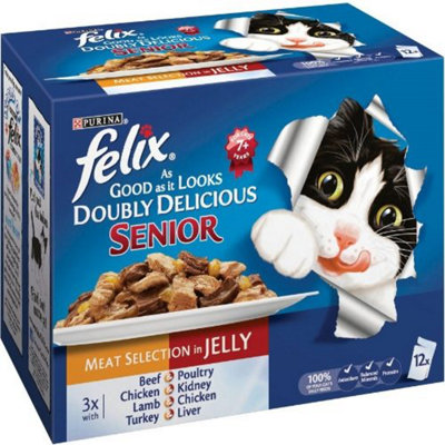 Felix Pouch Agail Senior Doubly Delicious Cij MPack 48 x 100g