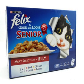 Felix Pouch Agail Senior Gij Meat MultiPack Mvp 48 x 100g