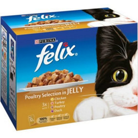 Felix Pouch Poultry Cij Mvp 12x100g (Pack of 4)