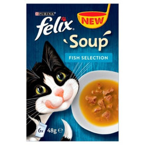 Felix Soup Fish Selection 6 x 48g (Pack of 8)