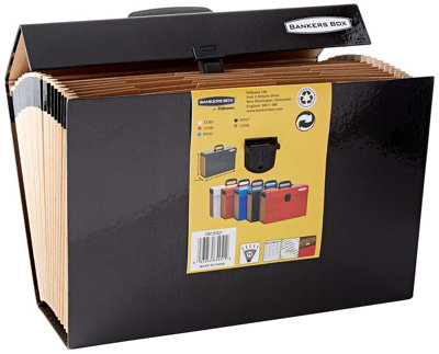 Fellowes Bankers Box Expanding Handifile 19 Compartments Black
