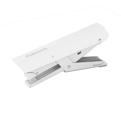 Fellowes Jam Free Stapler Plier 40 Sheet Capacity Full Strip Manual Stapler Uses Both 24/8mm & 26/8mm Staples White